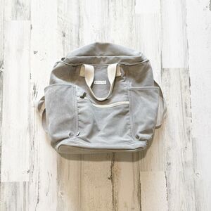 Birdling Backpacker, Light Washed Grey Tote Diaper Bag